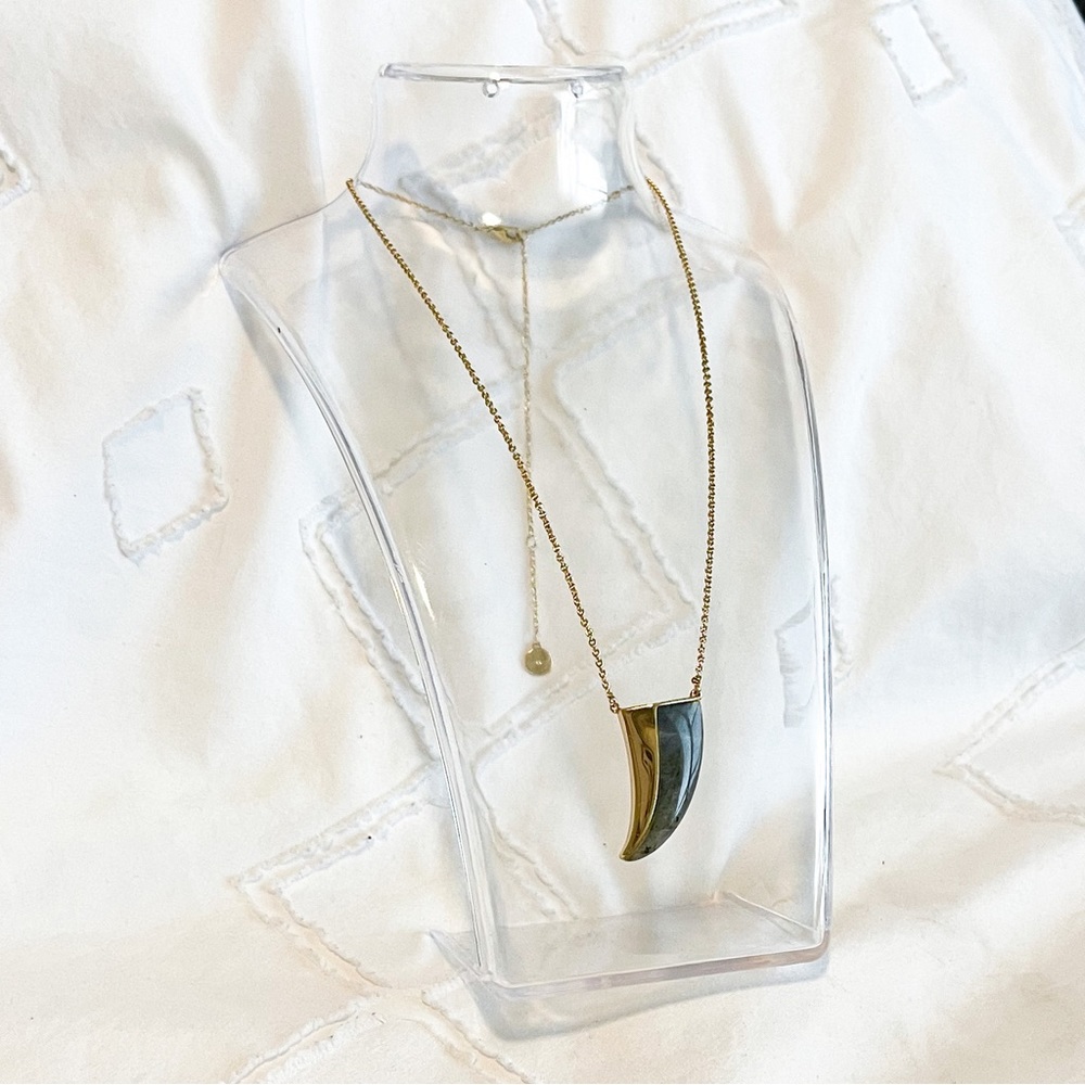 Split Stone Gold Pendant Necklace - Stella & Dot